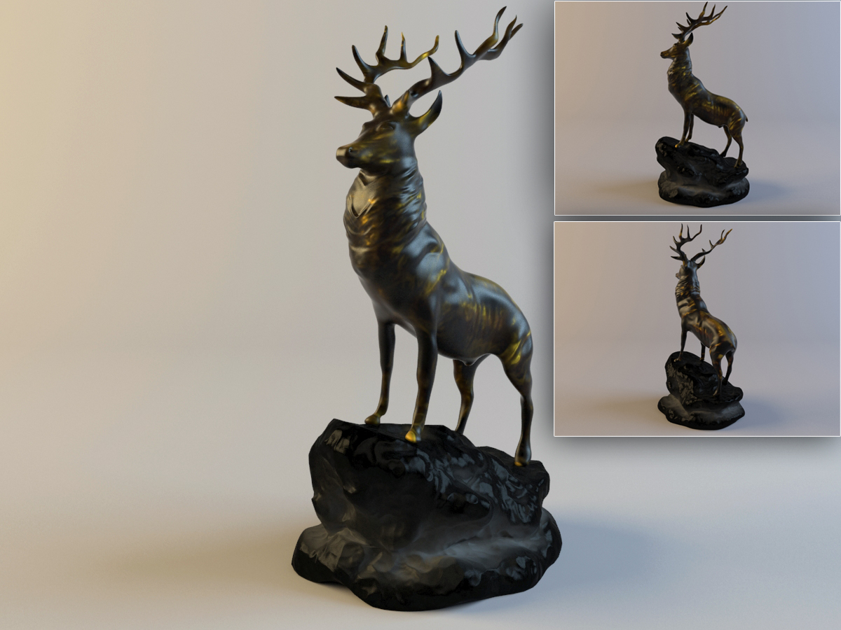 3D модель Figurine the Noble deer