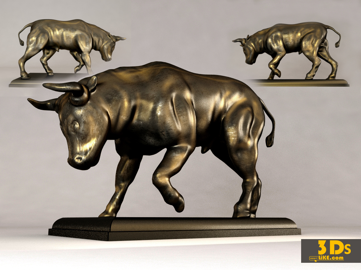 3D модель Bull statue