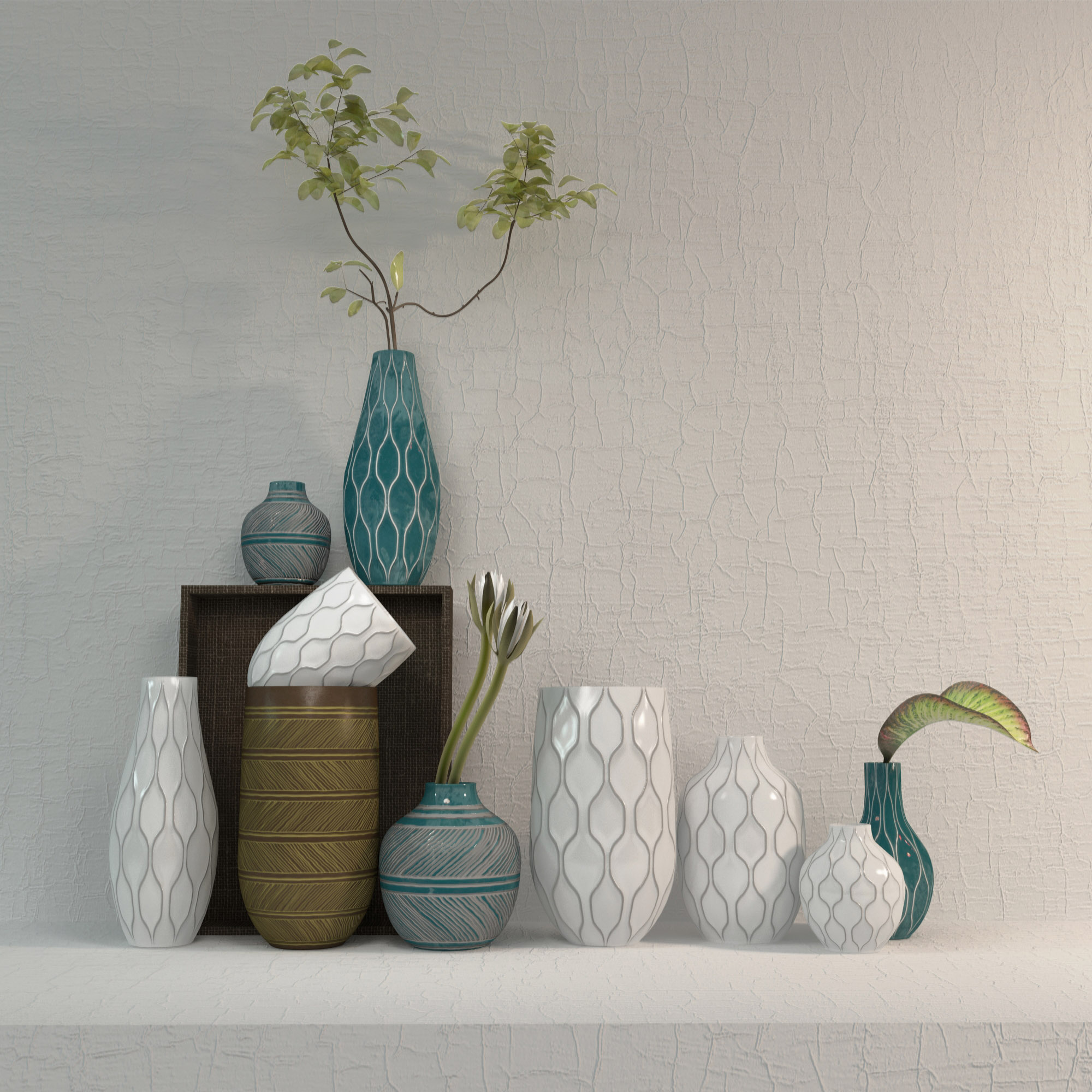 3D модель Linework Vases – Honeycomb west elm