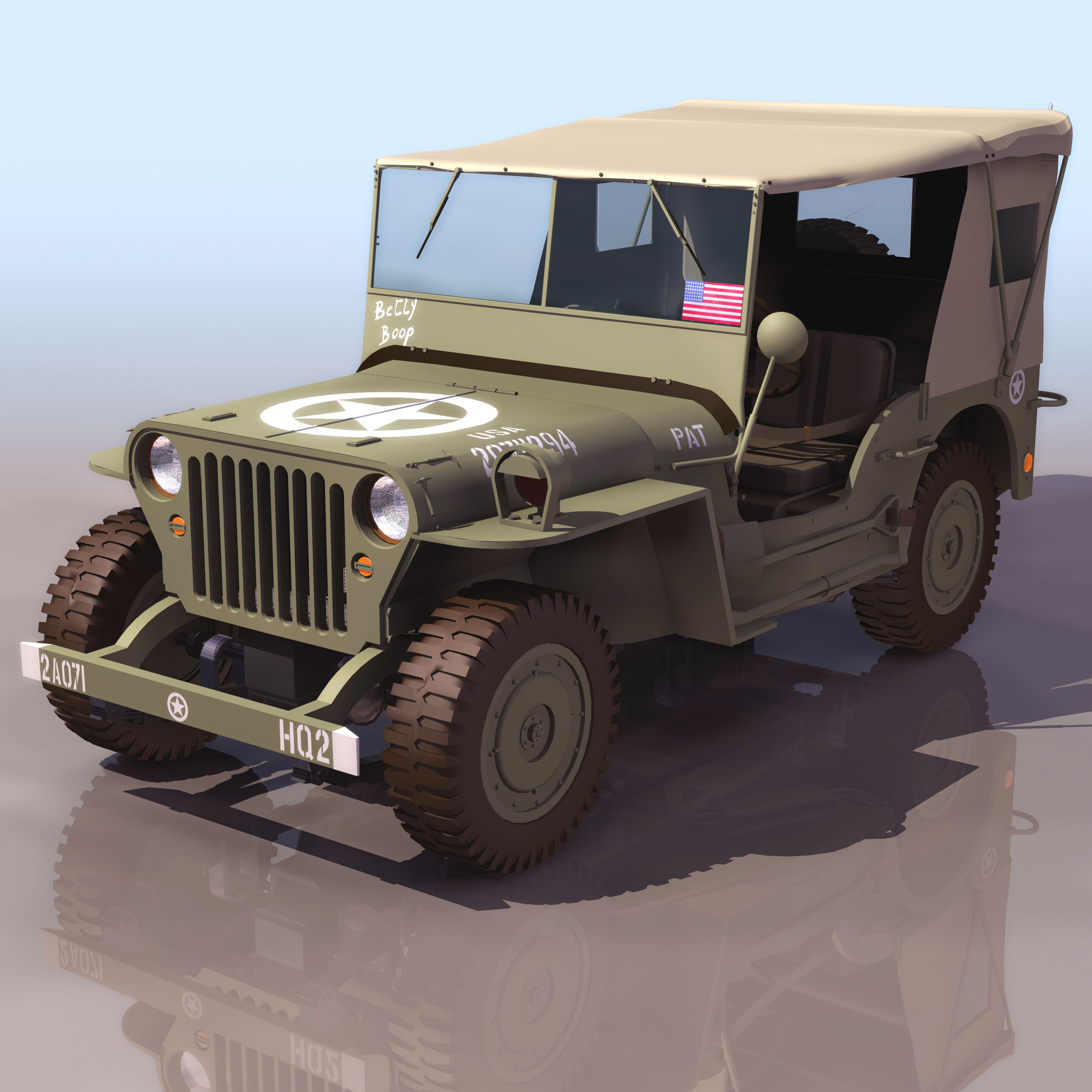 3D модель Jeep Willys