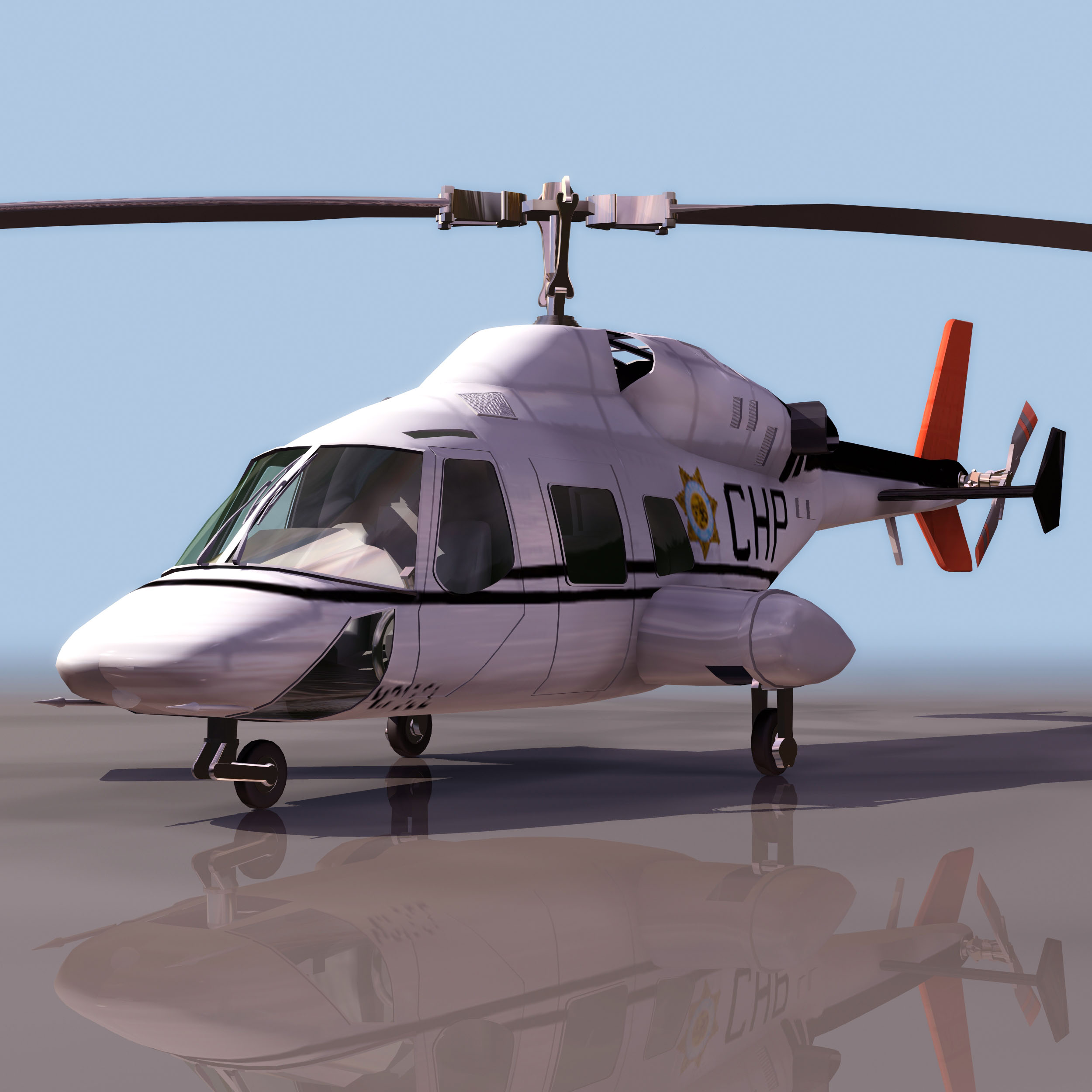 3D модель Вертолёт Bell 222