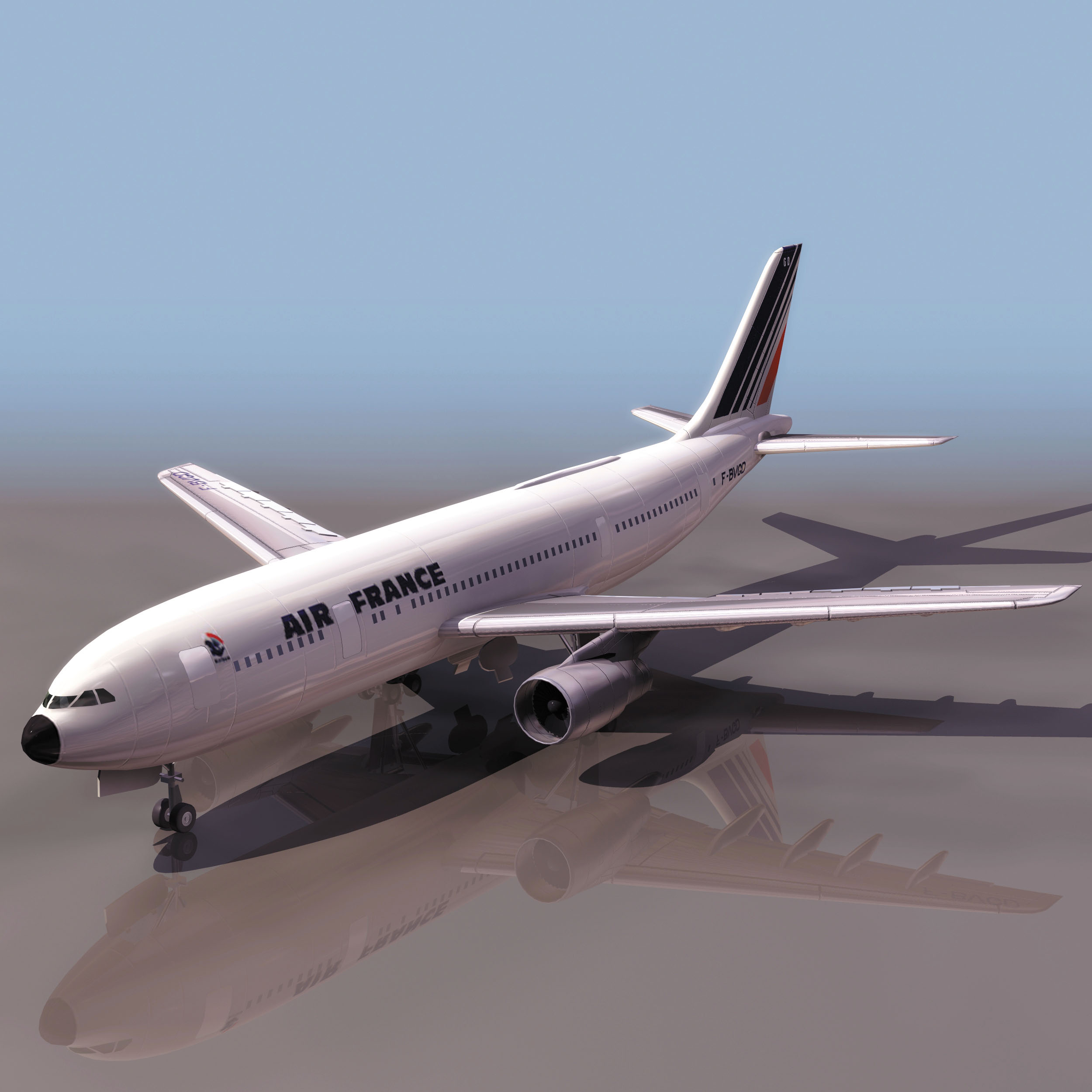 3D модель Пассажирский самолёт AIRBUS