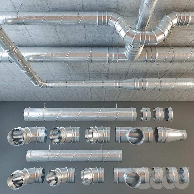 3D модель Трубы вытяжки