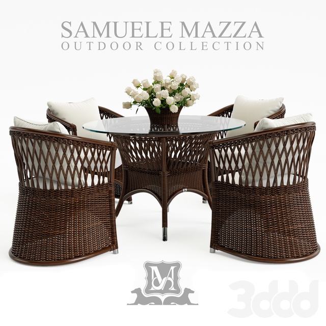 3D модель Набор плетеной мебели Samuele Mazza Vega