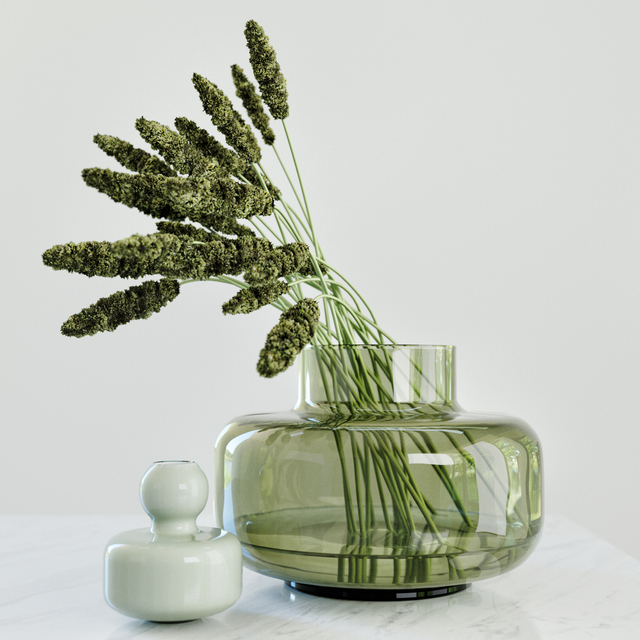 3D модель Modern grass arrangement in a vase