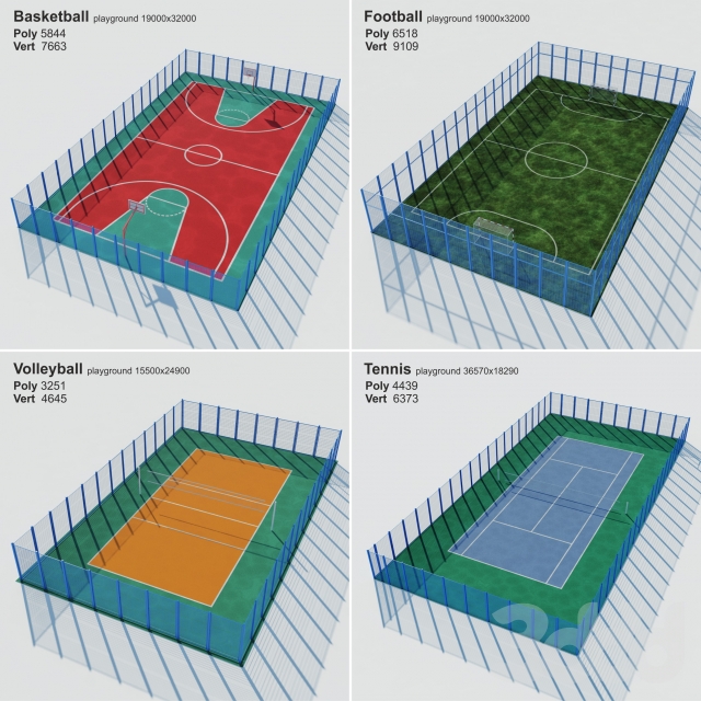 3D модель Set sport playground