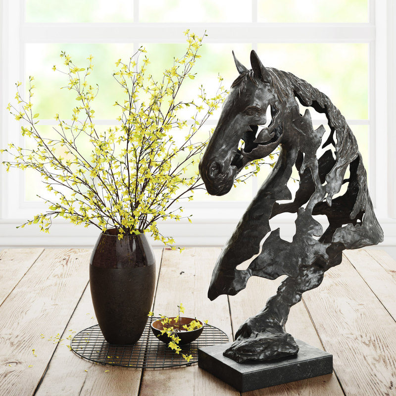 3D модель декор с лошадью
