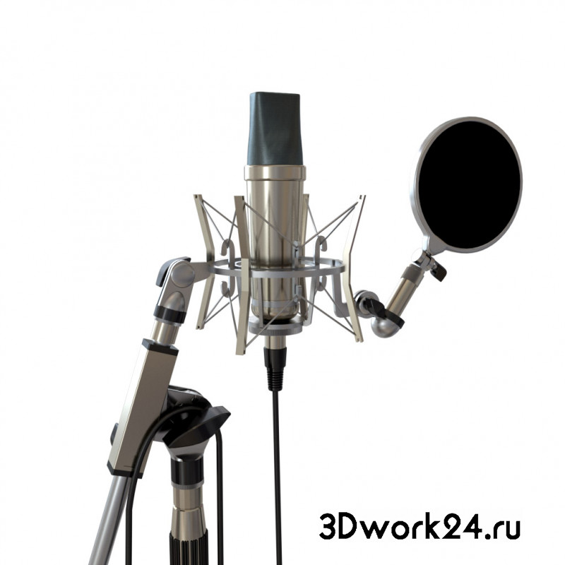 3D модель Микрофон студийный